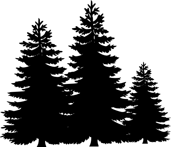 759 views Pine Trees Silhouette - Free Clipart Images