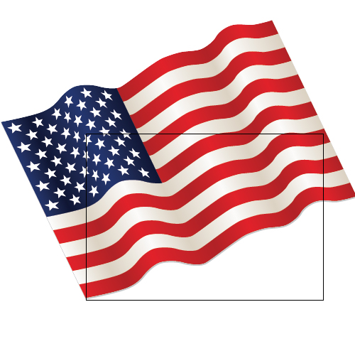 Free Clipart American Flag Waving