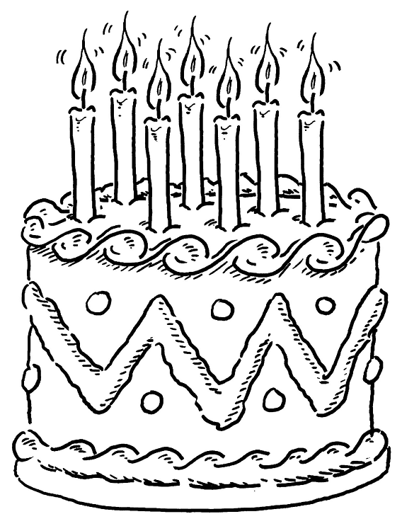 e cake Colouring Pages