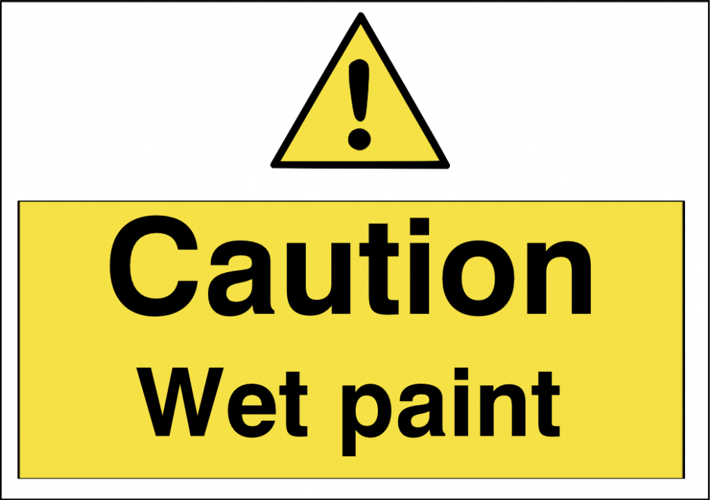 Caution Wet Paint Sign ClipArt Best