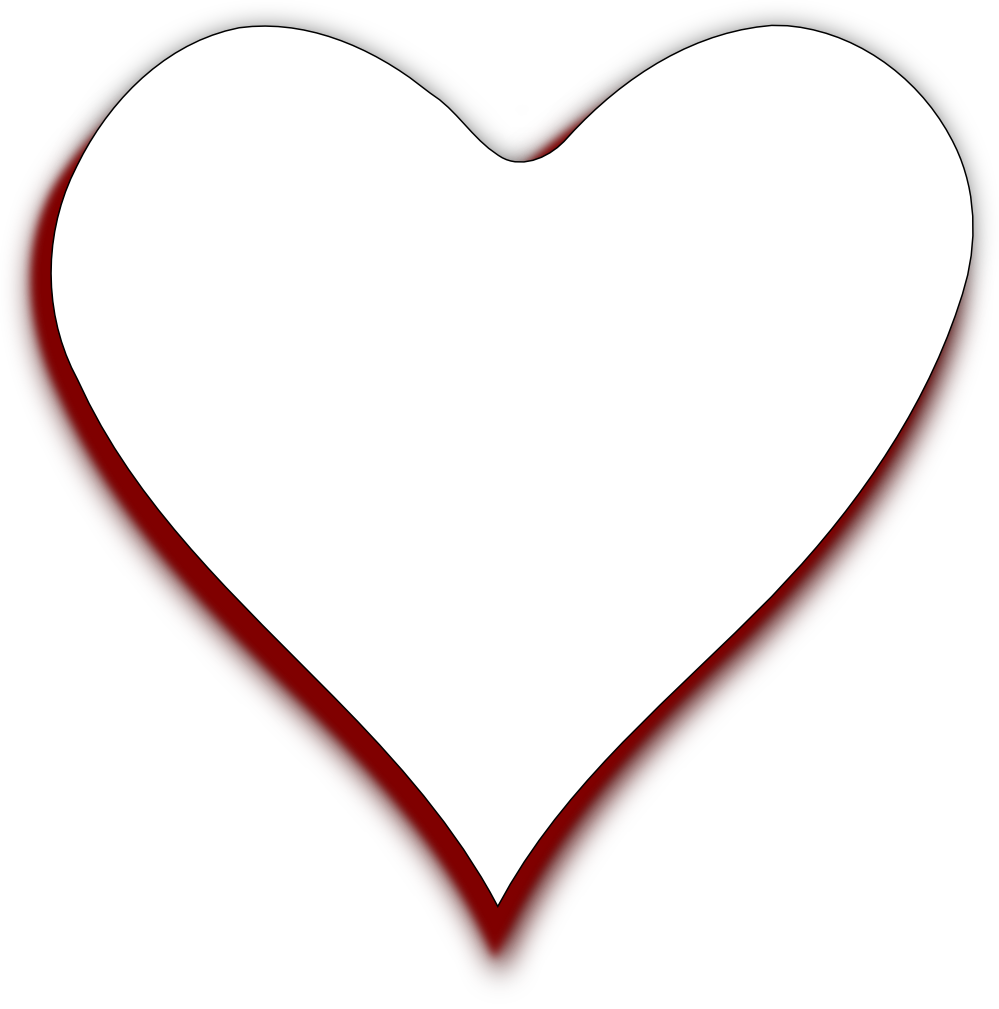 White Heart Black Background - ClipArt Best