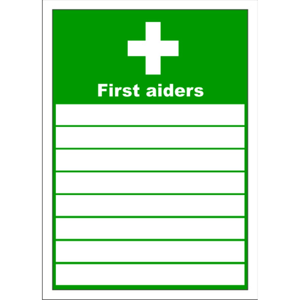First Aid Sign - 'List of First Aiders'