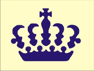Stencil Crown #2 king queen royal princess 5.5 x 4 ...