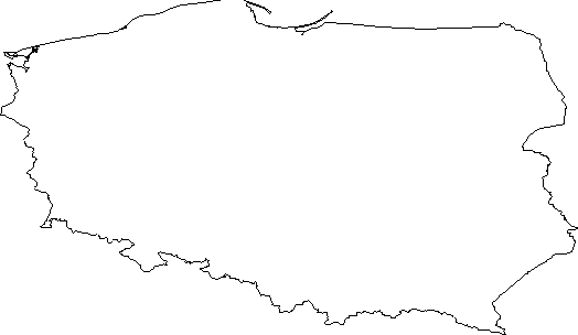 Blank Outline Map of Poland