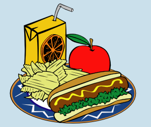 Hotdog Apple Juice Chips Mustard clip art - vector clip art online ...