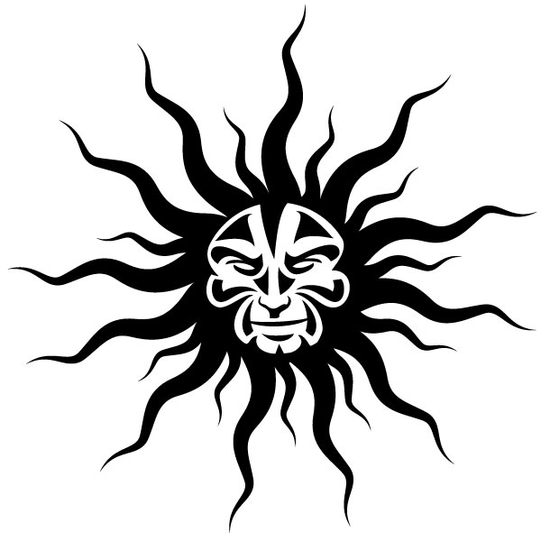 Tribal sun vector image