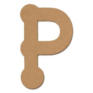 Design Craft MIllworks 8 in. MDF Bubble Wood Letter (P)-47267 at ...