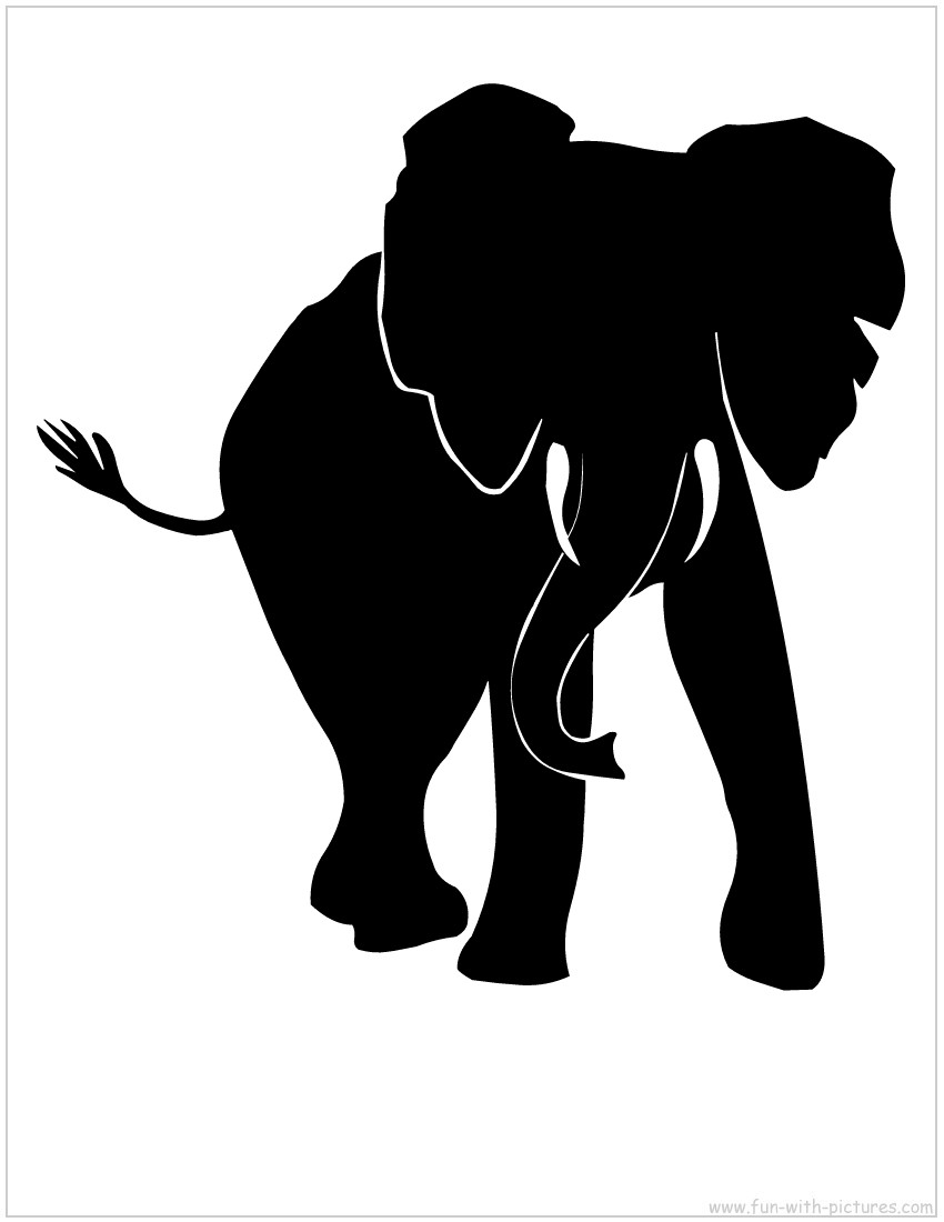 free clip art elephant silhouette - photo #44