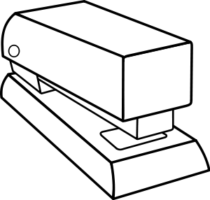 Line art of a stapler Clipart, vector clip art online, royalty ...