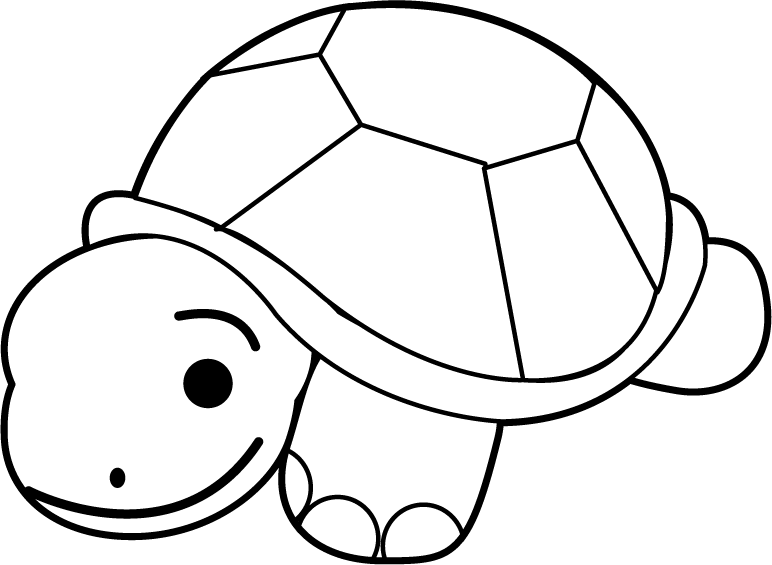 free turtle clipart black and white - photo #2