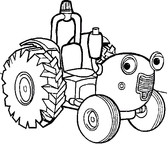 Cartoon Car Tractor Coloring Page - Cartoon Car Car Coloring Pages ...