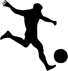 Soccer Player Silhouette | Silhouette of Soccer Player