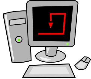 Computer Cartoon Desktop clip art - vector clip art online ...
