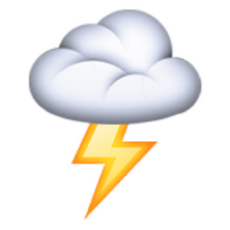 ð??© Cloud with Lightning Emoji (U+1F329)