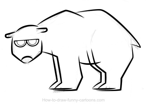Polar bear drawings (Sketching + vector)