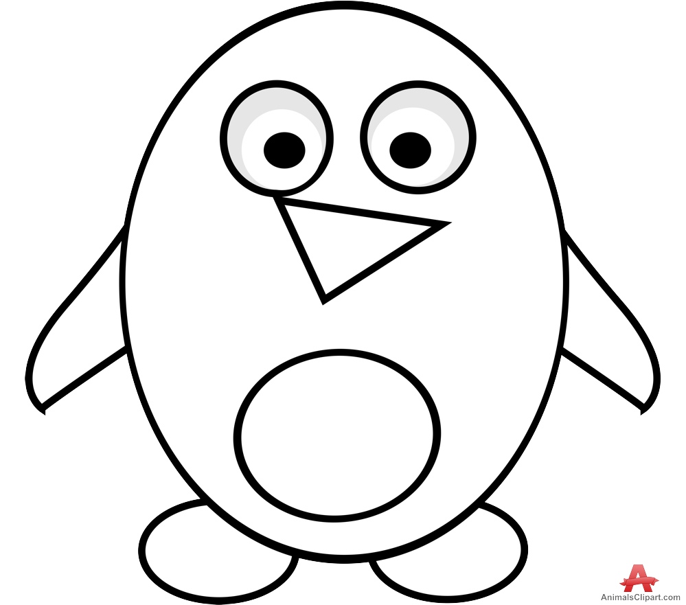 Outline Penguin Clipart | Free Clipart Design Download
