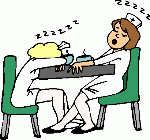 Tired people clipart