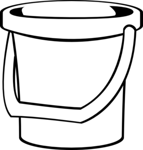 Black And White Template Of A Childs Bucket - ClipArt Best