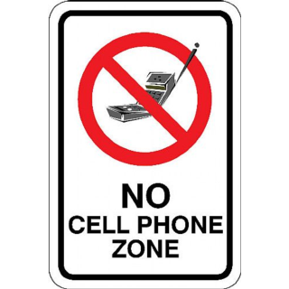 Barco Products Property Signs No Cell Phone Zone w/Symbol Sign