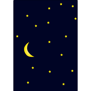 Night Moon And Stars Clipart
