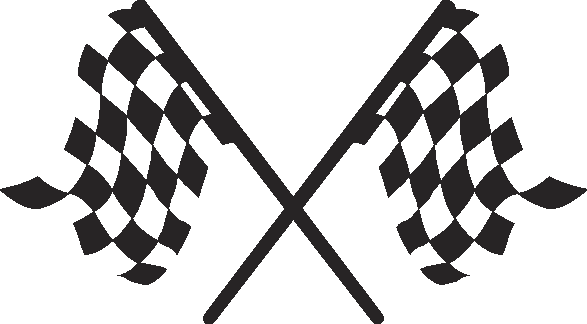 Crossed checkered flags clip art