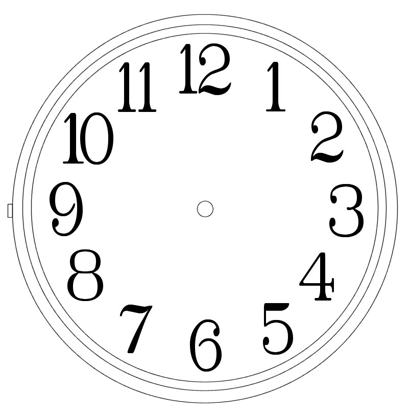 Clock Numbers Template ClipArt Best