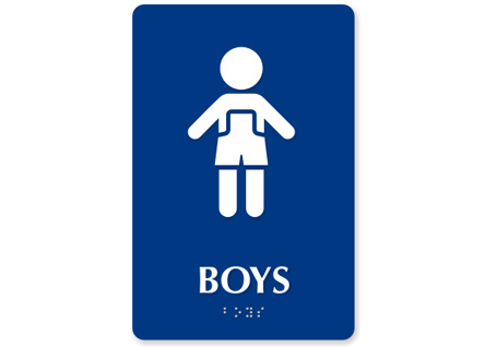 Boys Bathroom Sign Clipart
