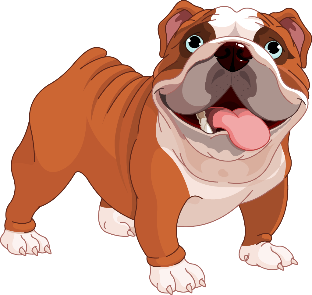 Cute Bulldog Clipart craft projects, Animals Clipart - Clipartoons