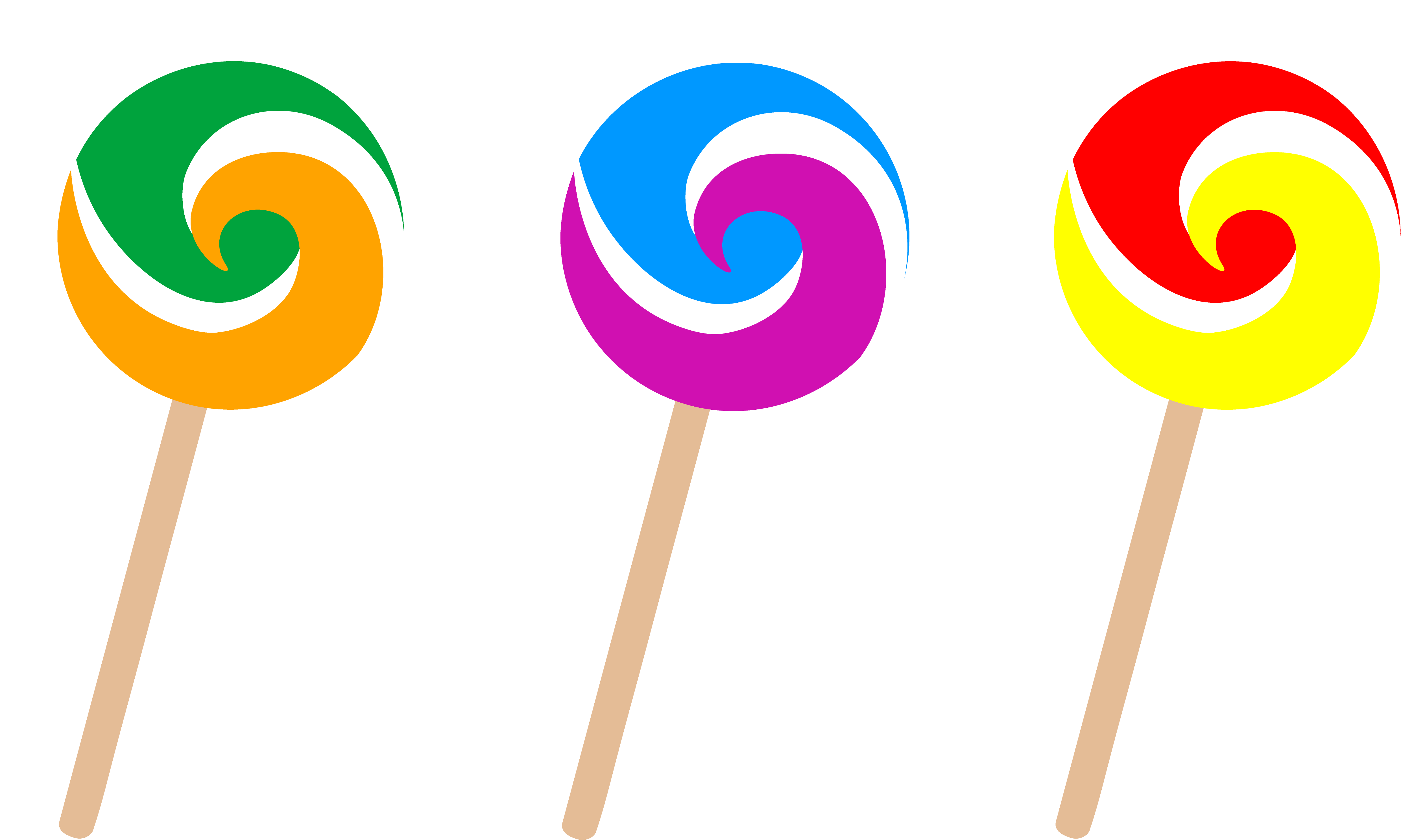 Candies suckers lollipops clipart vector transparent background ...
