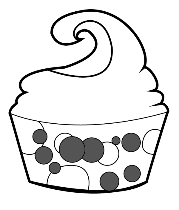 Cupcake black and white birthday cup cake clip art black and white ...