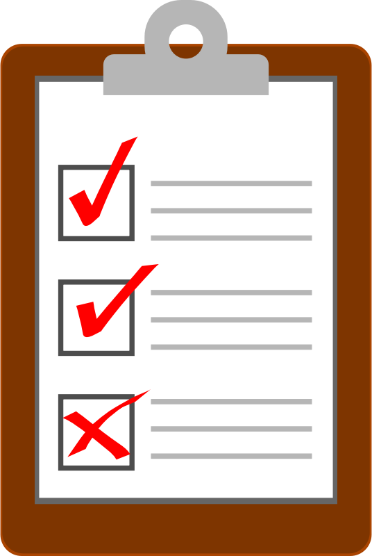 Clipboard Checklist Clipart
