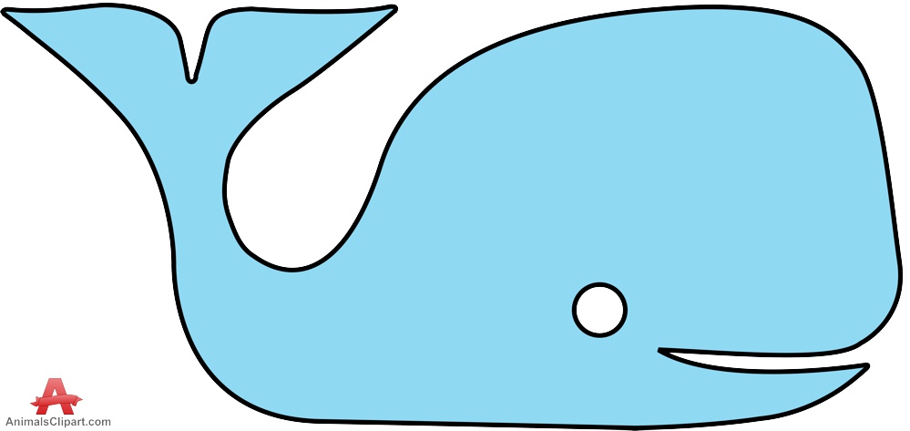 Whale outline clipart
