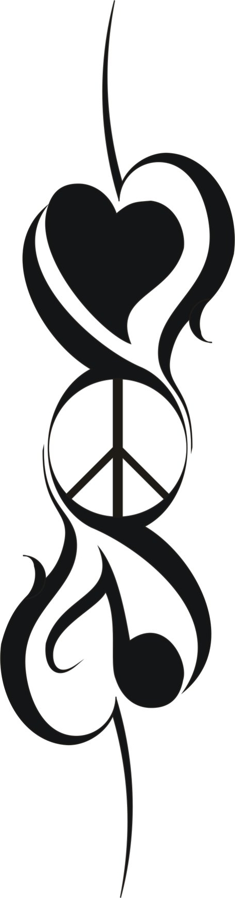 Discover 89+ about peace love music tattoo super cool .vn