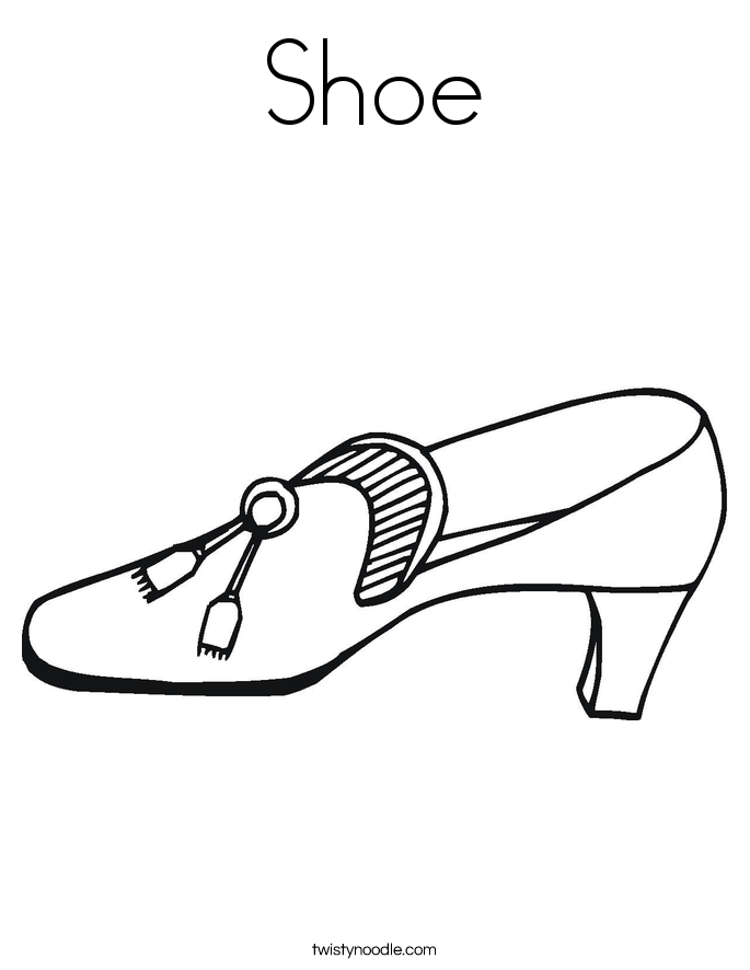 Shoe Coloring Pages - Twisty Noodle