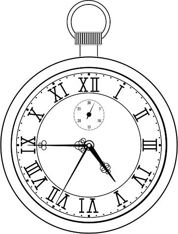 Roman Numeral Clock Clip Art, Vector Images & Illustrations