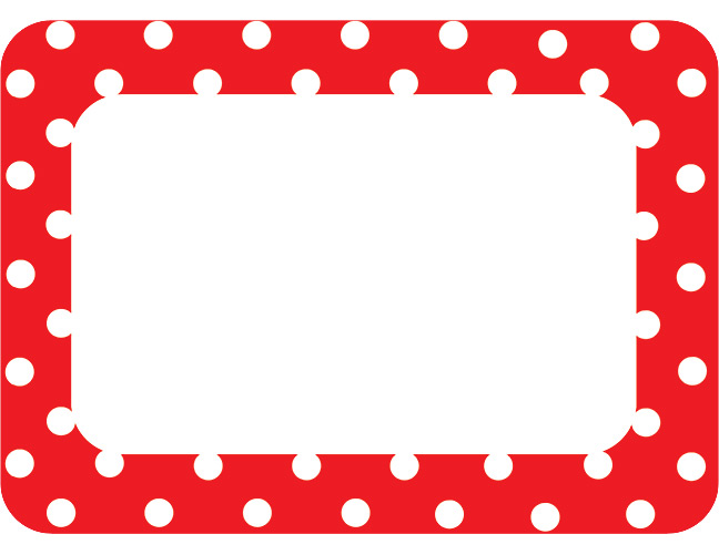 Red polka dot border clip art free