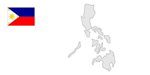 Philippines map flag clipart