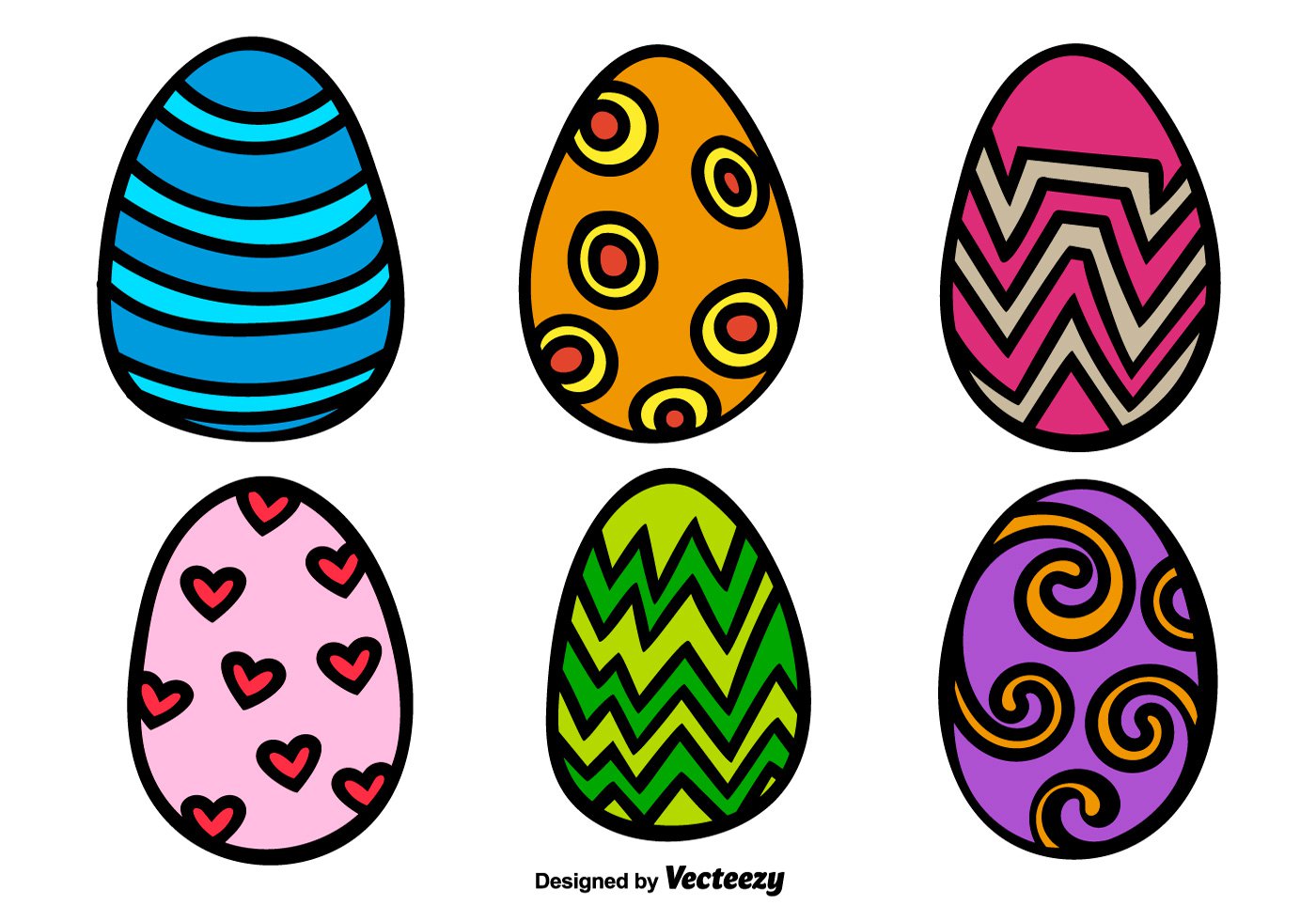 Pastel Color Vector Easter Eggs - Download Free Vector Art, Stock ...