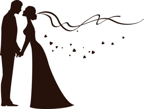 Clipart bride and groom