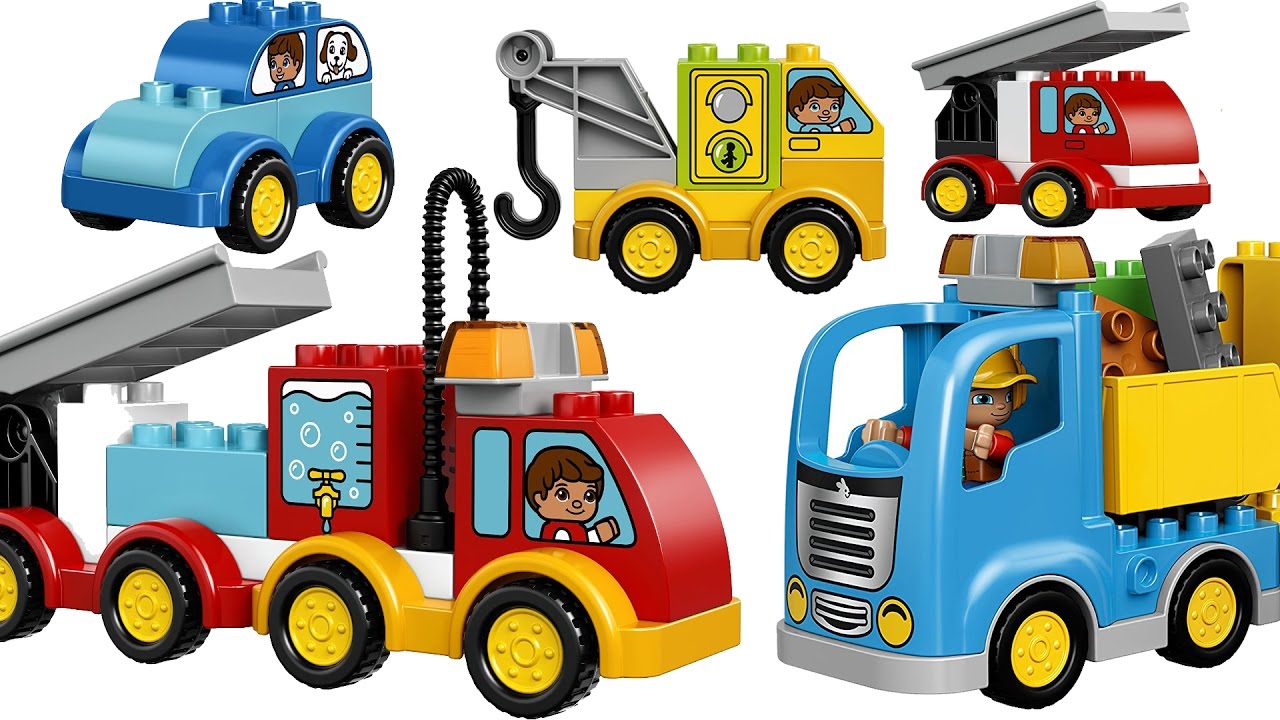 Learning Cars Trucks Vehicles for Kids with Building Blocks Toys ...
