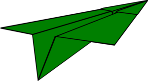 Paper airplane clipart free