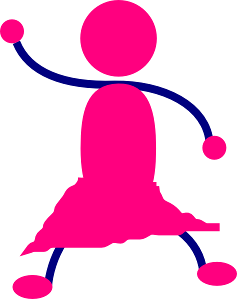 Pink Stick People Of Female - ClipArt Best