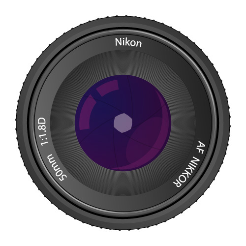 Lens Vector Nikon AF NIKKOR 50mm f/