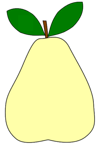 Pear clipart sketch, lge 13 cm | Flickr - Photo Sharing!