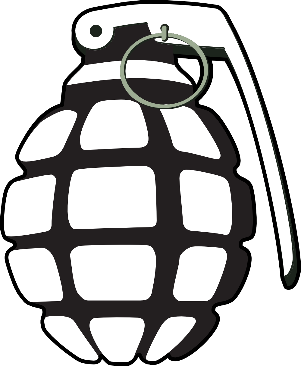 grenade normal tzunghaor black white clipartist.net clipartist.net ...