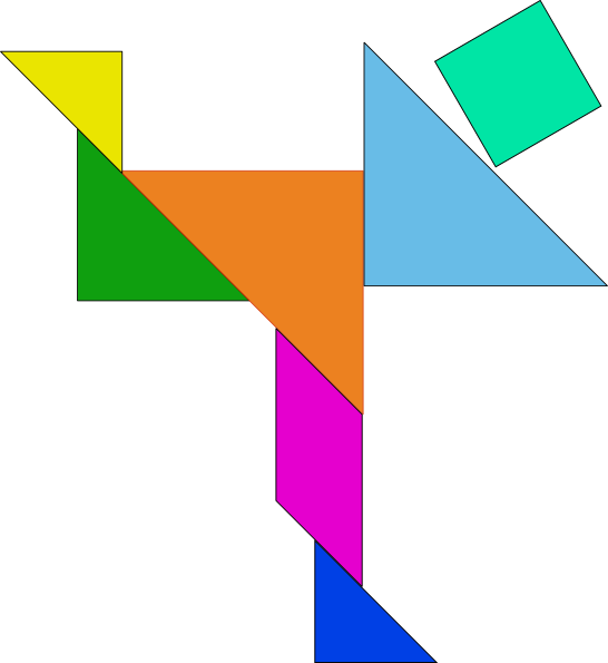 De Tangram Rompecabezas Chino Tallada En Marfil Okimono ...