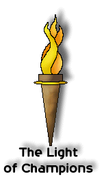 Olympics style sports clip art of torches with text sayings