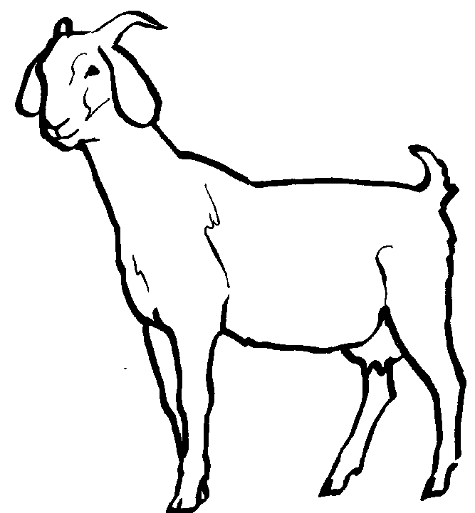 Free goat outline clipart