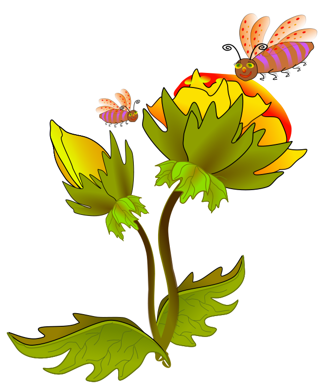Best Flowers For Bees Clipart