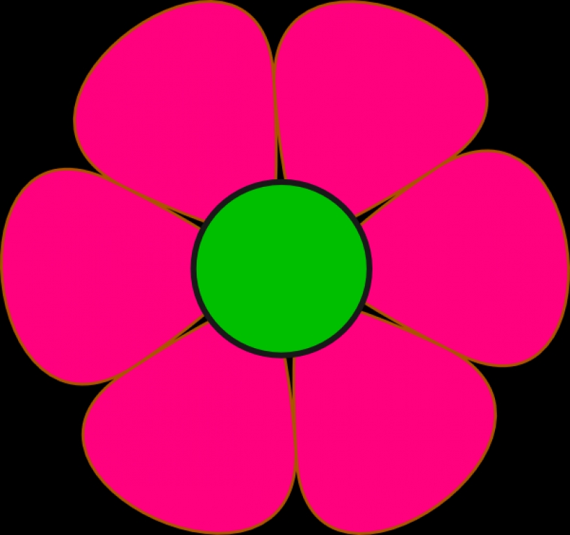 pink and green flower clip art at clker vector clip art